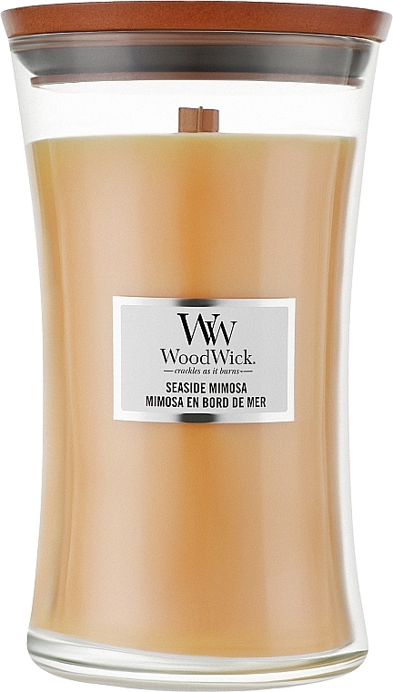 Scented Candle in Glass - WoodWick Hourglass Candle Seaside Mimosa — photo N2
