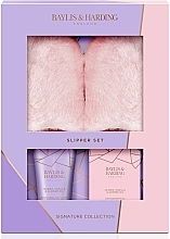 Fragrances, Perfumes, Cosmetics Set - Baylis & Harding Jojoba, Vanilla & Almond Oil Luxury Slipper Gift Set (f/lot/140 ml + bath/salt/100 g + slippers)
