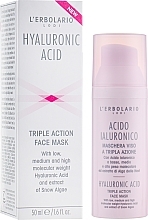 Face Mask with Hyaluronic Acid - L'Erbolario Acido Ialuronico Maschera Viso a Tripla Azione — photo N2