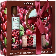 Fragrances, Perfumes, Cosmetics Set - ECO Laboratorie Berry Ice (sh/gel/200ml + b/cr/200ml + salf/200g)