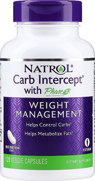 Weight Management, Carb Control Dietary Supplement - Natrol Carb Intercept Weight Management — photo N5