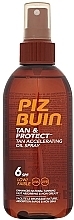 Fragrances, Perfumes, Cosmetics Protecting & Tan Accelerating Oil - Piz Buin Tan&Protect Tan Accelerating Oil Spray SPF6