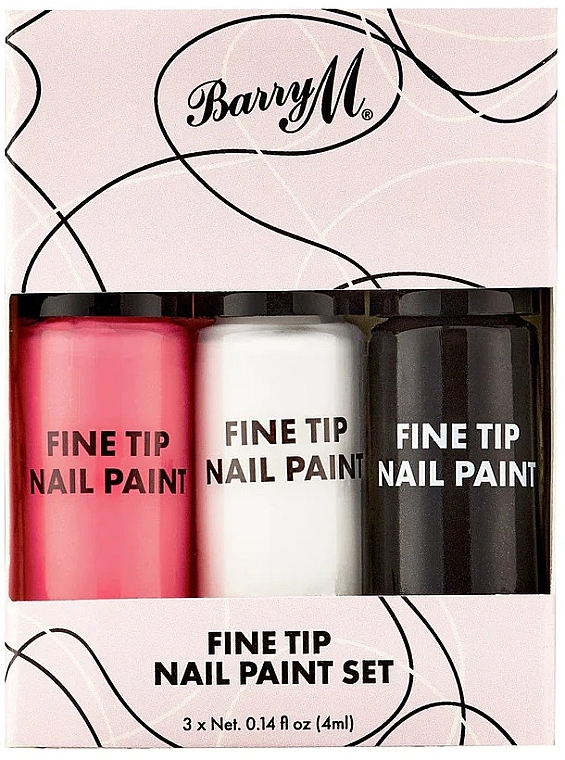 Nail Paint Set - Barry M Fine Tip Nail Paint Set (n/paint/4mlx3) — photo N1