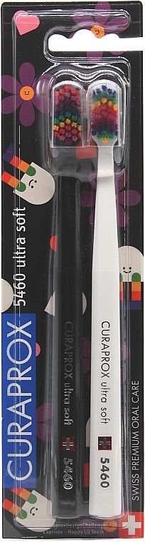 Toothbrush Set 'Ultra Soft', black and white - Curaprox — photo N1