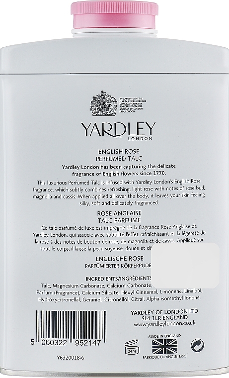Perfumed Talc - Yardley London English Rose Perfumed Talc  — photo N7