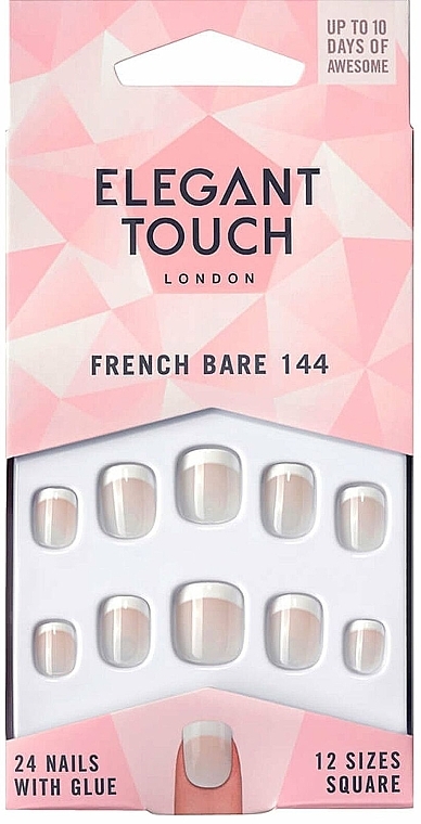 False Nails - Elegant Touch Natural French Bare 144 — photo N1