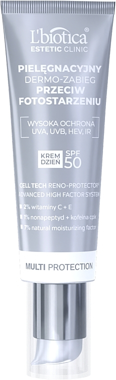 Protection & Care Day Cream - L'biotica Estetic Clinic Multi Protection SPF 50 — photo N1