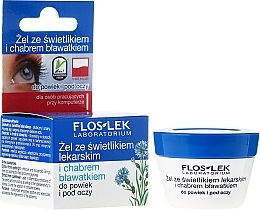 Fragrances, Perfumes, Cosmetics Lid and Under Anti-Aging Eye Gel with Eyebright and Cornflower - Floslek Lid And Under Eye Gel With Eyebright And Cornflower 