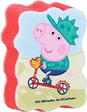 Fragrances, Perfumes, Cosmetics Kids Bath Sponge 'Peppa Pig', George on bicycle, red - Suavipiel Peppa Pig Bath Sponge