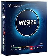 Latex Condoms, 60 size, 3 pcs - My.Size Pro — photo N2