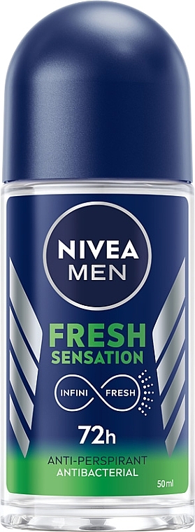 Roll-On Deodorant Antiperspirant for Men - Nivea Men Fresh Sensation Antiperspirant Antibacterial — photo N1