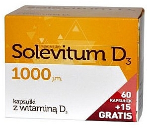 Vitamin D3 1000 Capsules - Aflofarm Solevitum D3 1000 — photo N1