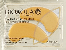 Fragrances, Perfumes, Cosmetics Moisturizing & Smoothing Eye Patch with Gold & Caviar - Bioaqua Golden Caviar Eye Mask
