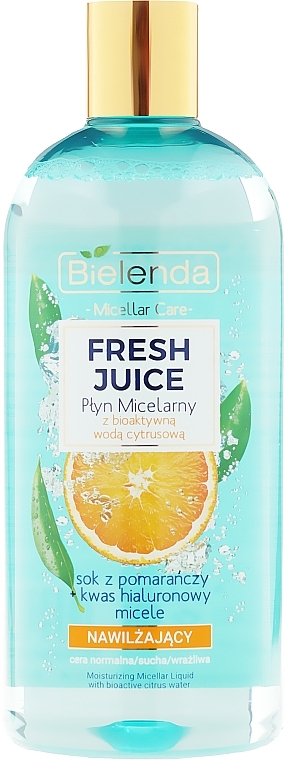 Moisturizing Facial Micellar Liquid "Orange" - Bielenda Fresh Juice Micellar Water Orange — photo N3