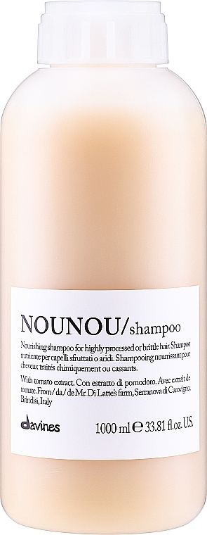 Nourishing Thickening Shampoo for Brittle & Damaged Hair with Tomato Extract - Davines Nourishing Nounou Shampoo With Tomato Extract — photo N3