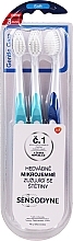 Toothbrush Set, soft, blue + dark blue - Sensodyne Gentle Care Soft Toothbruhs — photo N3