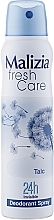 Fragrances, Perfumes, Cosmetics Antiperspirant Spray - Malizia Fresh Care Talc Deodorant Spray