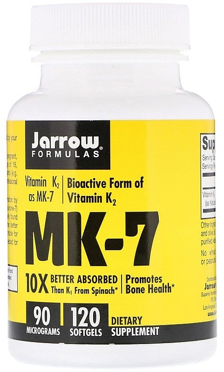 Vitamin K2, MK-7 - Jarrow Formulas MK-7 90 mcg — photo N1