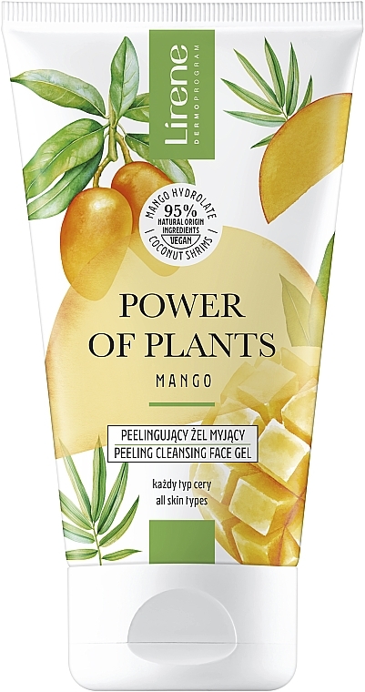 Face Cleansing Peeling Gel - Lirene Power Of Plants Mango Peeling Cleansing Face Gel — photo N1