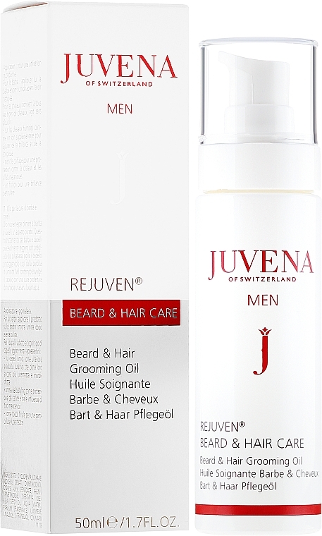 Beard and Hair Oil - Juvena Rejuven Men Beard & Hair Grooming Oil — photo N1