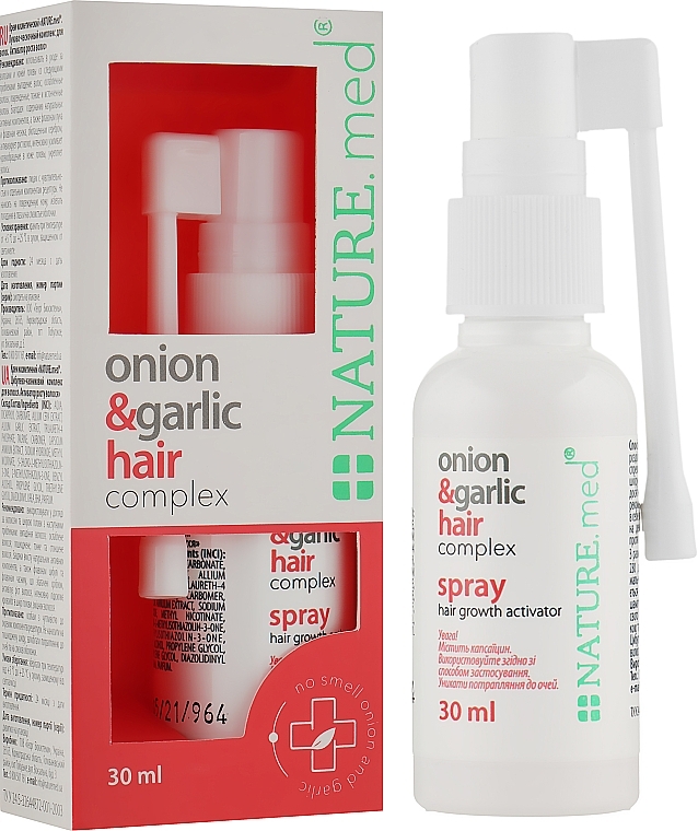 Onion & Garlic Complex Spray "Hair Growth Activator" - NATURE.med Onion & Garlic Hair Complex Spray — photo N5