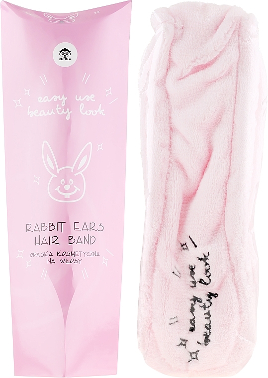 Cosmetic Hair Band "Ears", light pink - Dr. Mola Rabbit Ears Hair Band — photo N1