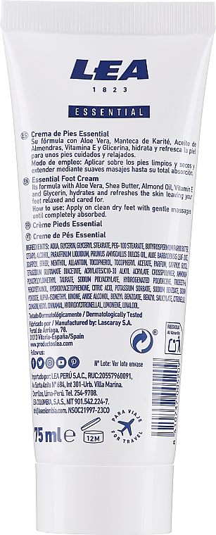 Moisturizing Foot Cream - Lea Essential Hydrating Foot Cream — photo N2