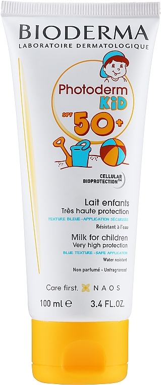 Kids Sunscreen Milk - Bioderma Photoderm Kid Lait Solaire Enfants SPF 50+ — photo N1