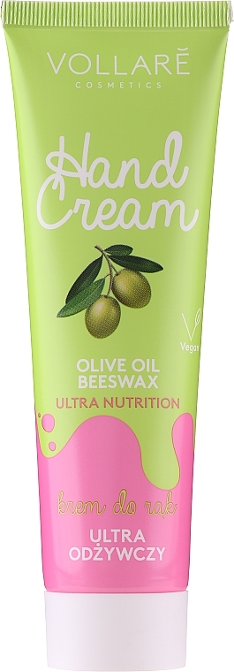 Nourishing & Protection Hand Cream - Vollare Cosmetics De Luxe Hand Cream Ultra Nutrition — photo N1