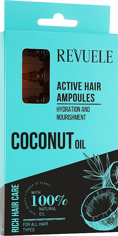 Active Hair Ampoules with Coconut Oil - Revuele Coconut Oil Active Hair Ampoules — photo N1