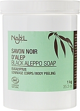 Aleppo Soap "Black" - Najel Black Aleppo Soap Eucalyptus Body Peeling — photo N3