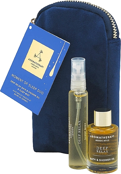 Set - Aromatherapy Associates Moment Of Sleep Duo (spray/mini/10ml + oil/mini/9ml + bag/1pc) — photo N1