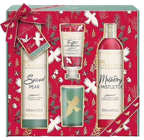 Set - Baylis & Harding The Fuzzy Duck Winter Wonderland Luxury Candlelit Bathing Gift Set (b/bubbles/250 ml + sh/cr/250 ml + h/cr/30 ml + candle/60 g) — photo N1