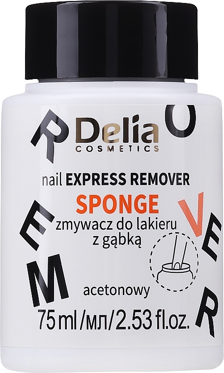 Sponge Nail Polish Remover - Delia Sponge Nail Polish Remover Acetone — photo N1