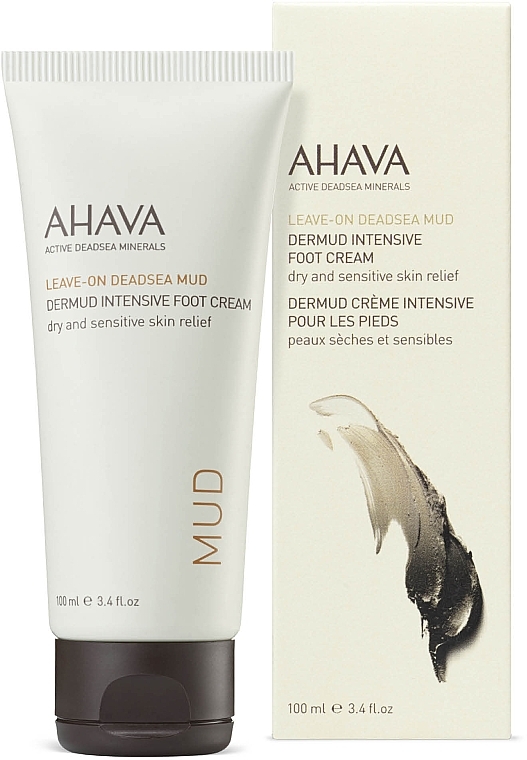 Rich Foot Cream - Ahava Leave-on Deadsea Mud Foot Cream Dry/Sensitive Skin Relief — photo N2