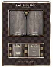 Set - Baylis & Harding Black Pepper & Ginseng Men's Luxury Slipper Gift Set (sh/gel/140ml + soap/100g + slippers/2pc) — photo N1