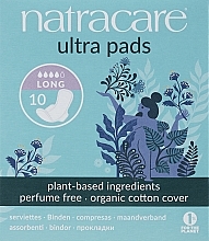 Sanitary Pads with Wings, 10 pcs - Natracare Ultra Pads Long — photo N7