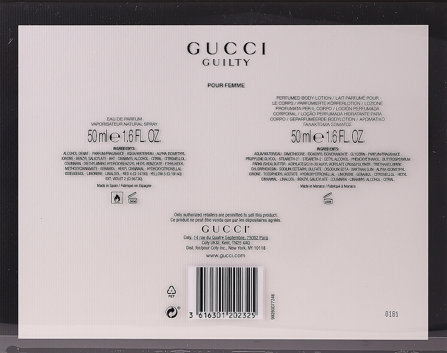 Gucci Guilty Pour Femme - Set (edp/50 + b/lot/50) — photo N2