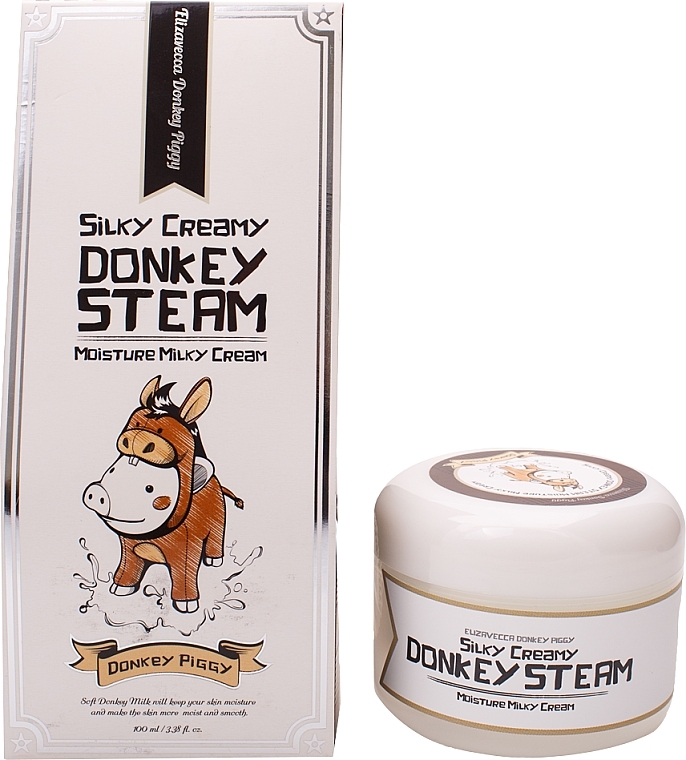 Face Cream - Elizavecca Silky Creamy Donkey Steam Moisture Milky Cream — photo N1