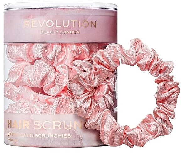 Hair Ties Set, 6 pcs - Makeup Revolution Mini Scrunchies — photo N1