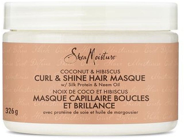 Hair Mask - Shea Moisture Coco & Hibiscus Curl & Shine Masque — photo N1