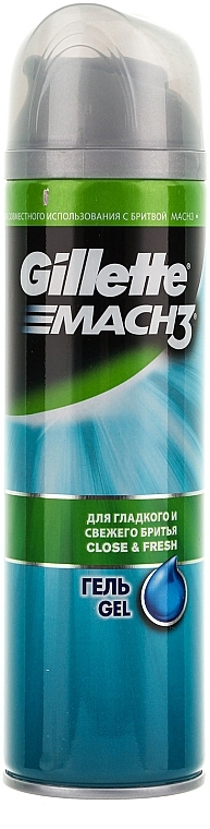 Close and Fresh Shave Gel - Gillette Mach3 Close and Fresh Shave Gel for Men — photo N1