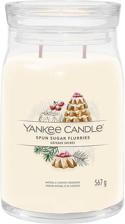 Scented Candle in Jar 'Spun Sugar Flurries', 2 wicks - Yankee Candle Singnature — photo N1