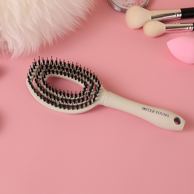 Coco White Hair Brush - Sister Young Hair Brush — photo N6