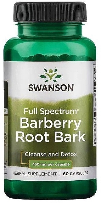 Barberry Root Bark Herbal Supplement  - Swanson Full Spectrum Barberry Root Bark 450 mg — photo N1