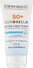 Fragrances, Perfumes, Cosmetics Ultra-Lightweight Protective Cream SPF 50+ for Vascular & Hyperactive Skin - Dermedic 50+ Sunbrella Ultra-light Fluid