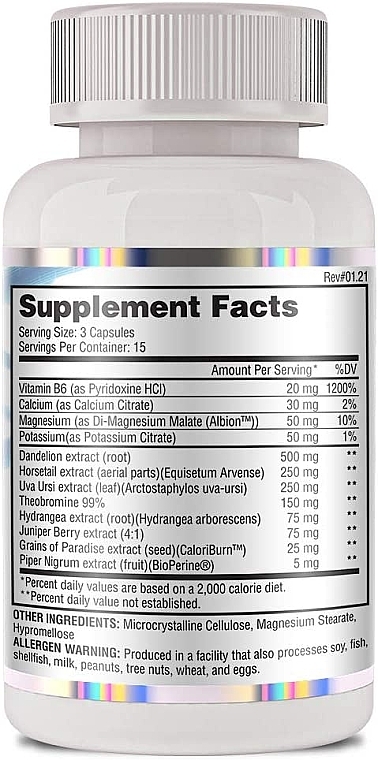 Dietary Supplement to Remove Excess Fluid - Evogen Super Dry — photo N3