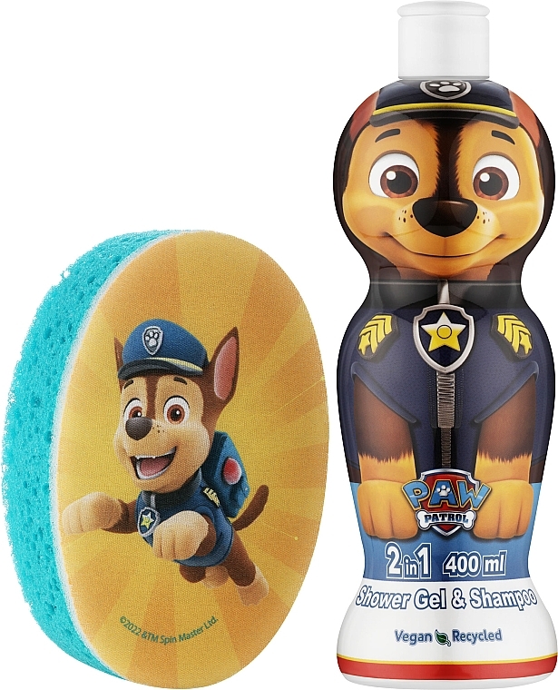 Set - EP Line Paw Patrol Chase (sh/gel/400ml + sh/sponge/1pcs) — photo N4