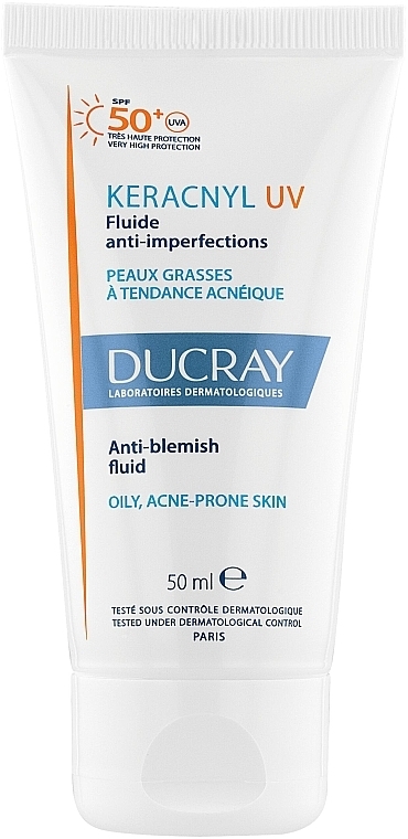 Facial Sun Fluid - Ducray Keracnyl UV Anti Blemish Fluid SPF50+ — photo N1