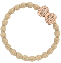 Fragrances, Perfumes, Cosmetics Hair Tie, pink bow, sand - By Eloise London Rose Gold Bling Bow Sand